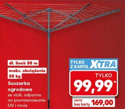 Suszarka ogrodowa ze stali, odporną na promieniowanie UV i mróz