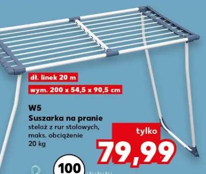 Suszarka na pranie stelaż z rur stalowych, maks. obciążenie 20 kg