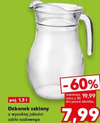 Dzbanek szklany z wysokiej jakości szkła sodowego