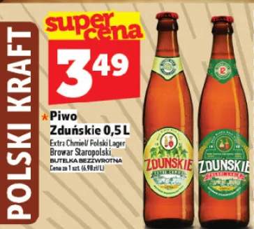 Piwo Zduńskie extra chmiel polski lager