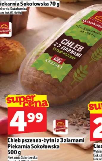 Chleb pszenno-żytni z 3 ziarnami