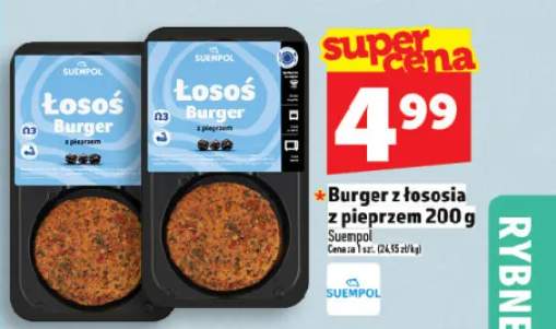 Burger z łososia z pieprzem