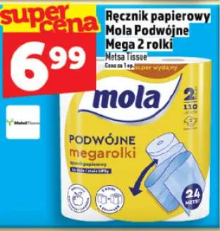 Ręcznik papierowy Mola Podwójne Megarolki 2 rolki