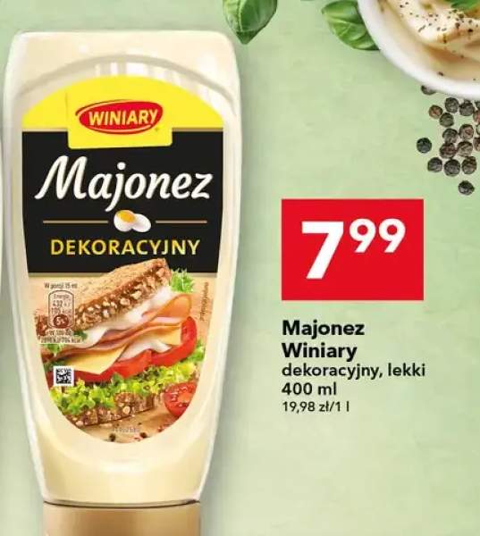 Majonez dekoracyjny, lekki