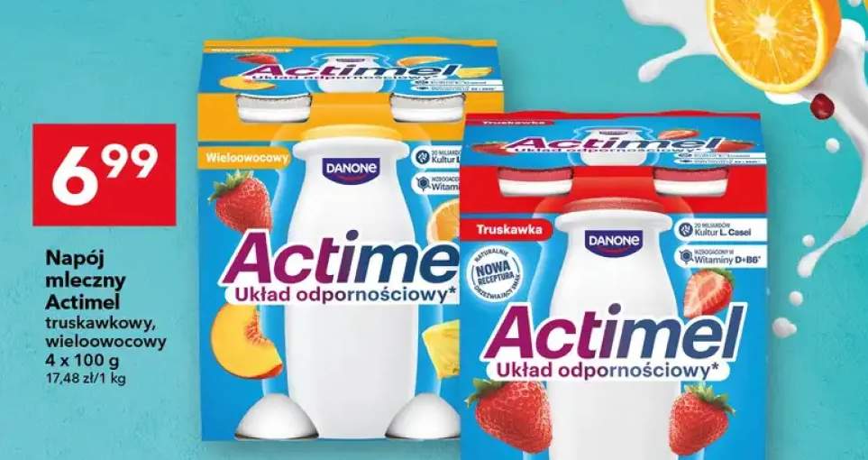 Napój mleczny truskawkowy, wieloowocowy