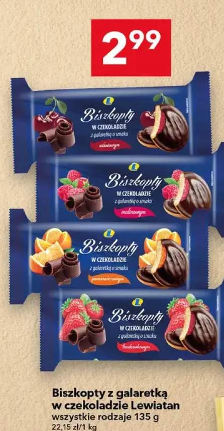 Biszkopt z galaretką w czekoladzie wszystkie rodzaje