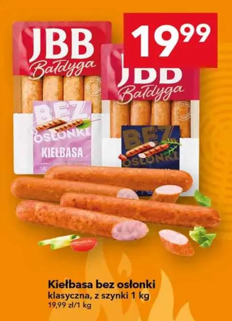 Kiełbasa bez osłonki klasyczna, z szynki