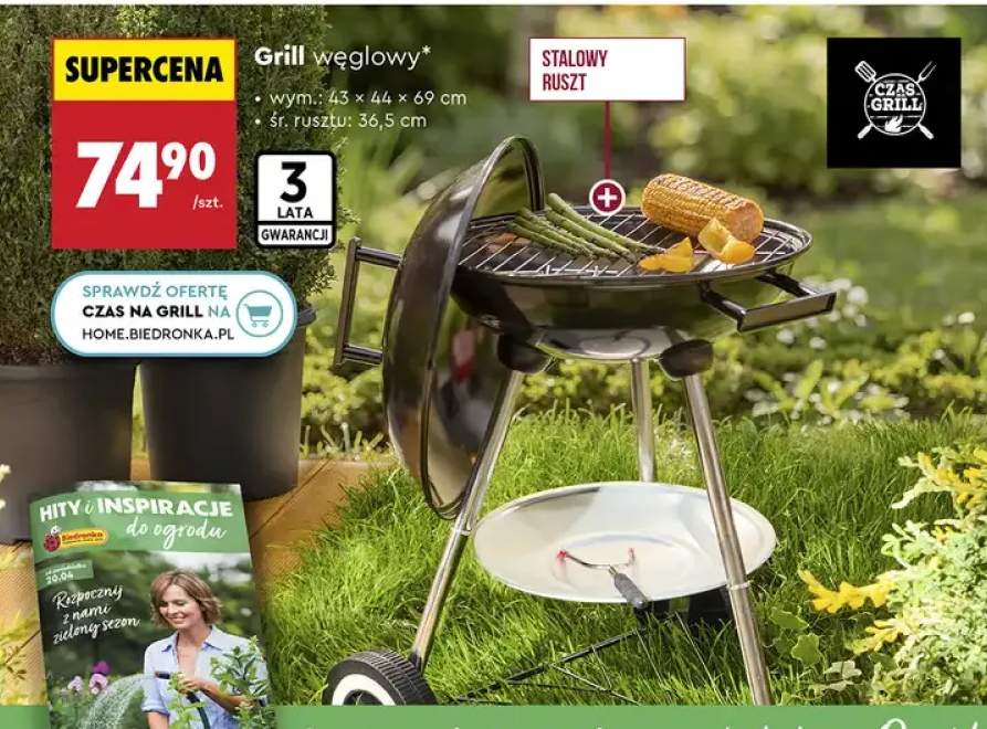 Grill węglowy stalowy