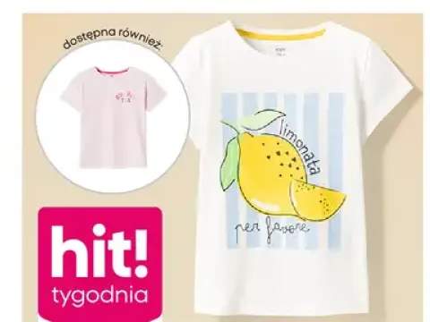 Koszulka dziewczęca biała 100% bawełny