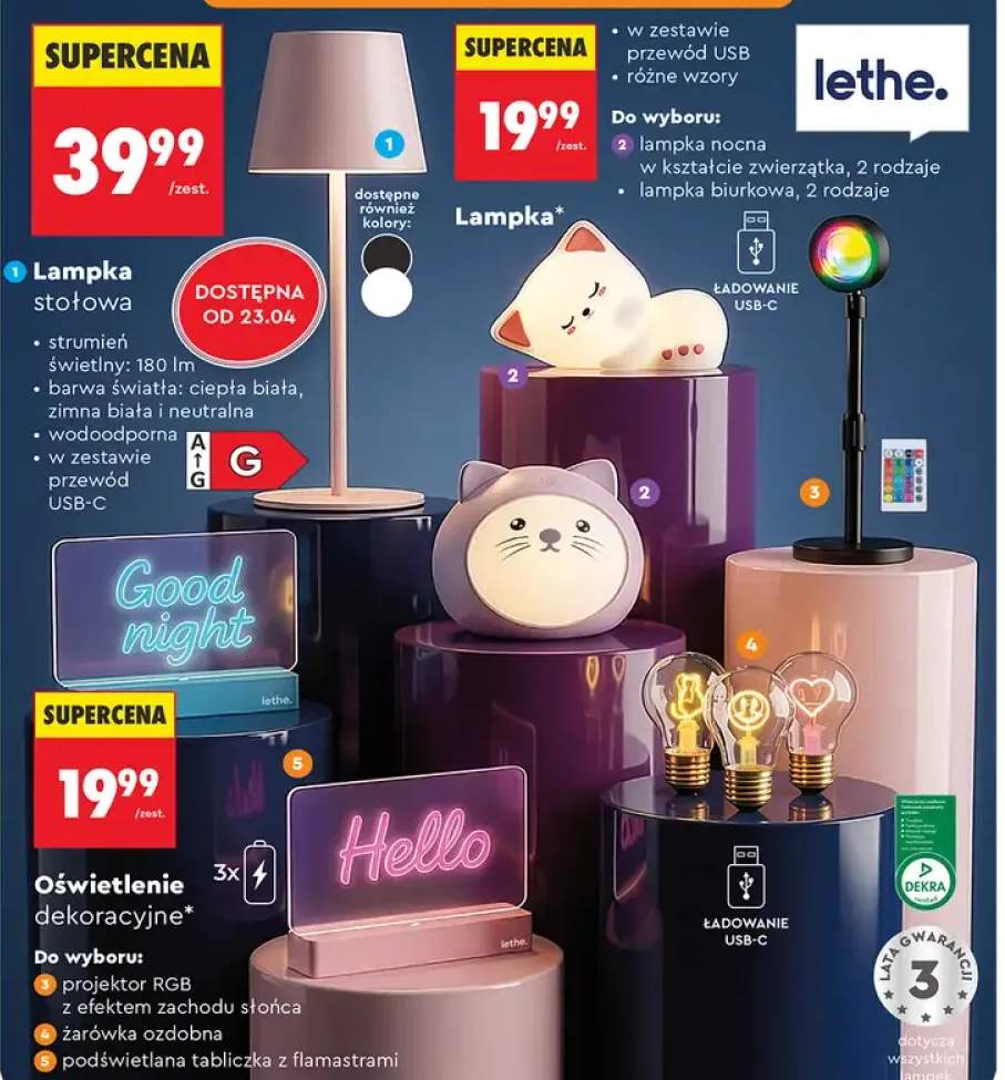 Lampka nocna w kształcie zwierzątka, 2 rodzaje, lampka biurkowa, 2 rodzaje