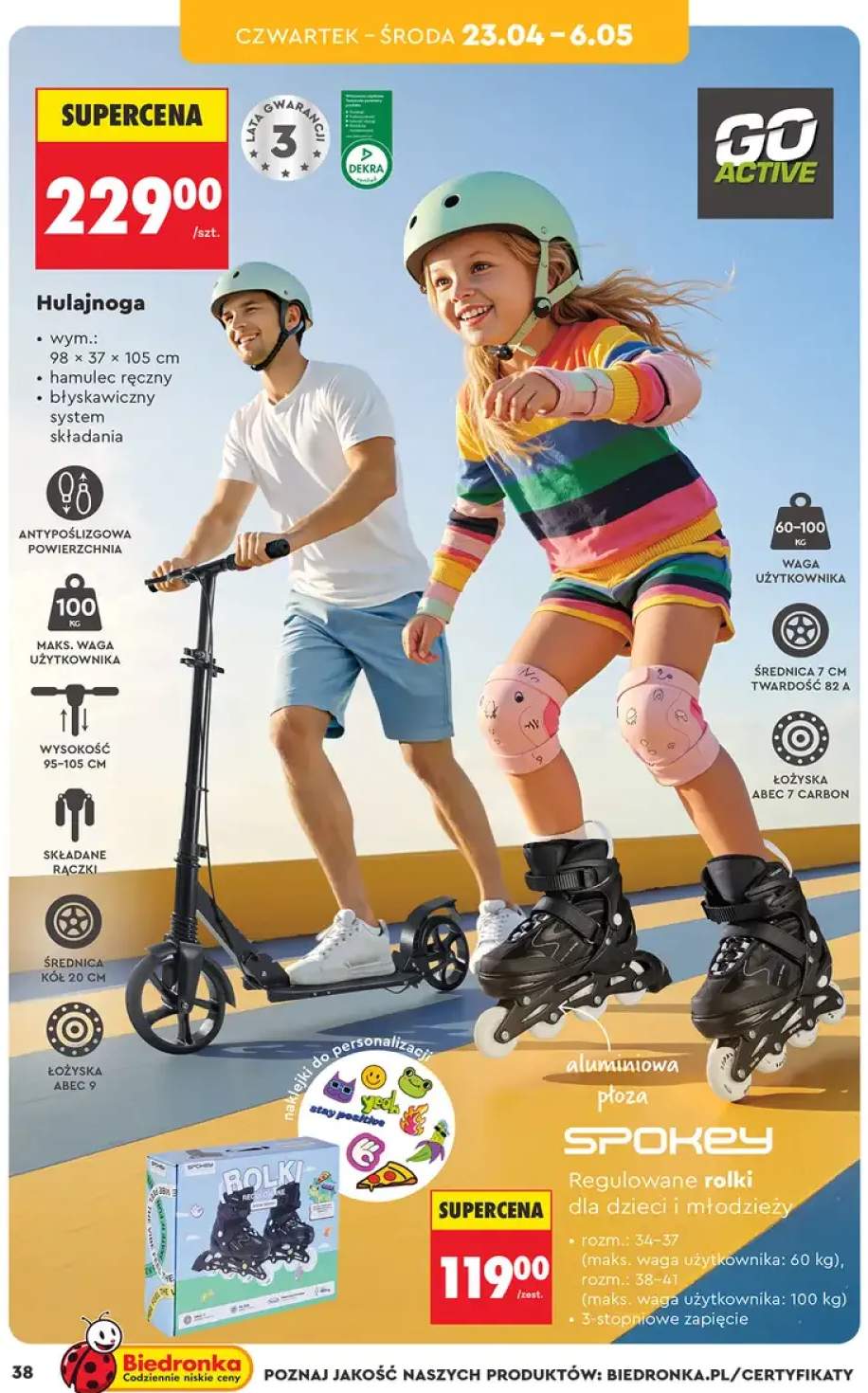 Regulowane rolki dla dzieci i młodzieży