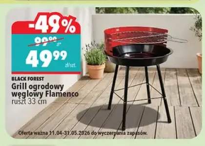 Grill ogrodowy węglowy Flamenco ruszt 33 cm