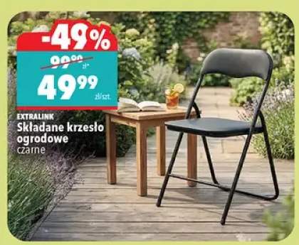 Składane krzesło ogrodowe czarne