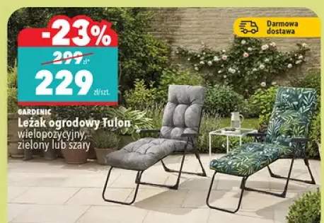 Leżak ogrodowy Tulon wielopozycyjny, zielony lub szary