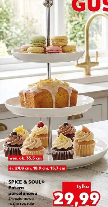 Patera porcelanowa 3-poziomowa