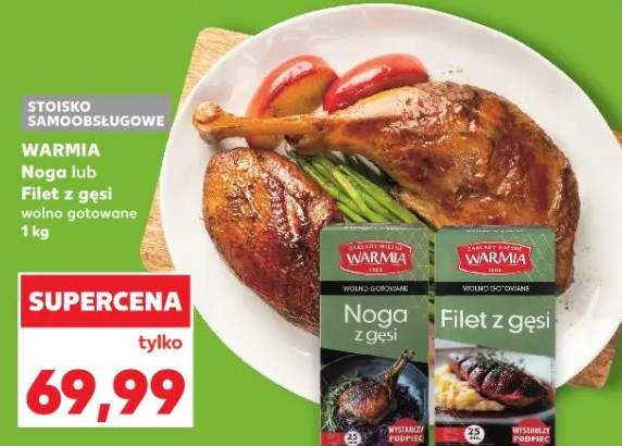 Noga lub filet z gęsi wolno gotowane