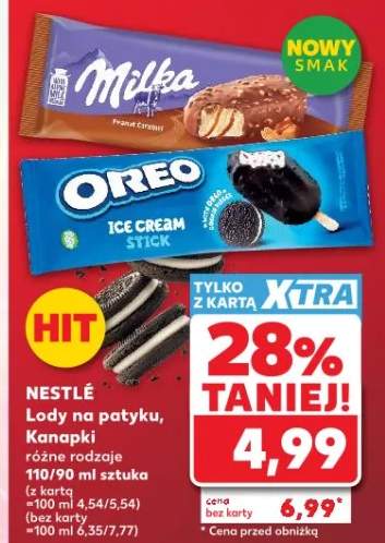 Lody na patyku, Kanapki różne rodzaje