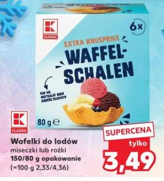 Wafelki do lodów mieszane lub owocowe