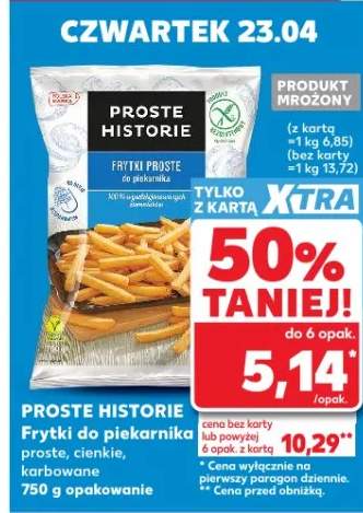 Frytki do piekarnika proste, cienkie, carbowane