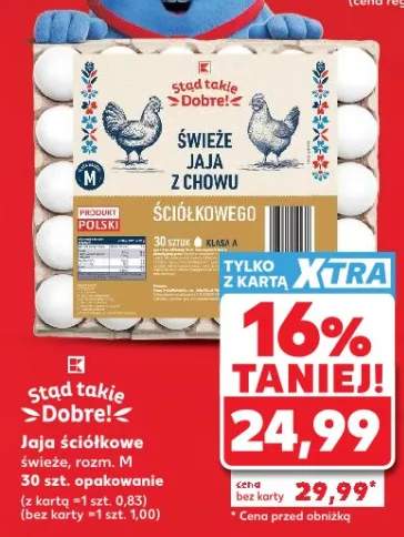 Jaja śródbokowego świeże, rozm. M