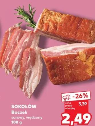 Boczek surowy, wędzony