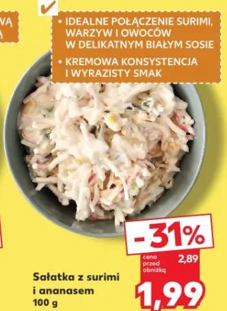 Sałatka z surimi i ananasem