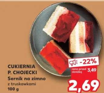 Sernik na zimno z truskawkami