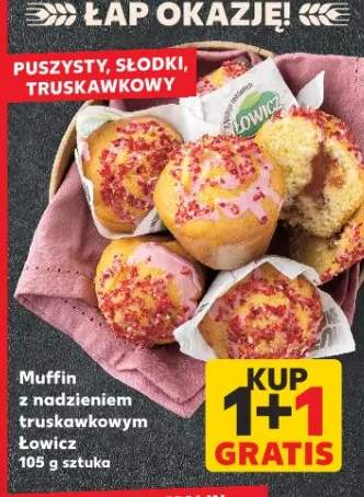 Muffin z nadzieniem truskawkowym Łowicz