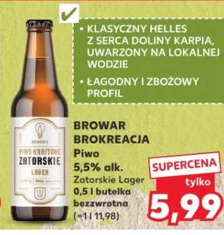 Piwo 5,5% alk. Zatorskie Lager