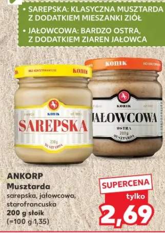 Musztarda sarepska, jałowcowa, starofrancuska