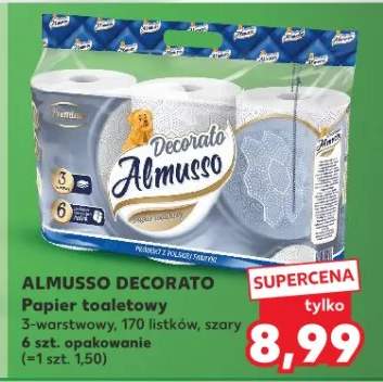 Papier toaletowy 3-warstwowy, 170 listków, szary