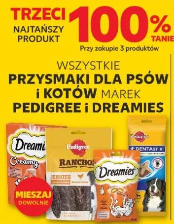 Przysmaki dla psów i kotów marek Pedigree i Dreamies