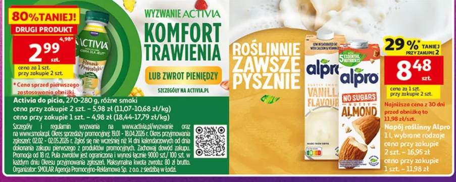 Napój roślinny Alpro, 1 l, wybrane rodzaje