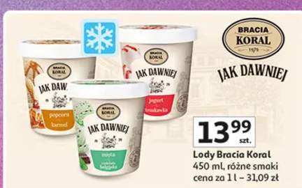 Lody Bracia Koral różne smaki