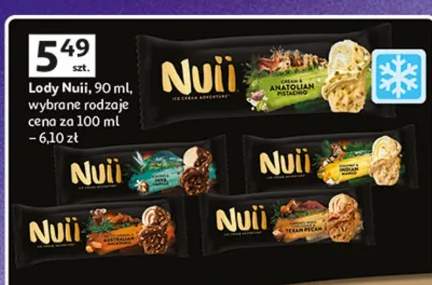 Lody Nuii, wybrane rodzaje