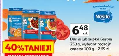 Danie lub zupka Gerber, wybrane rodzaje