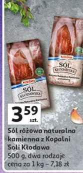 Sól różowa naturalna kamienna z Kopalni soli Kłodawa