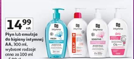 Płyn lub emulsja do higieny intymnej
