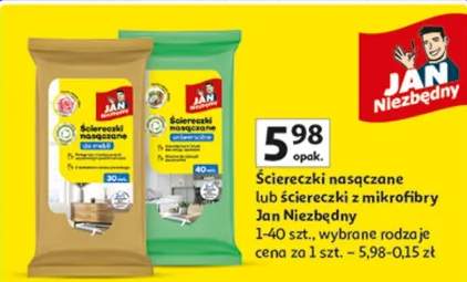 Ściereczki nasączane lub ściereczki z mikrofibry