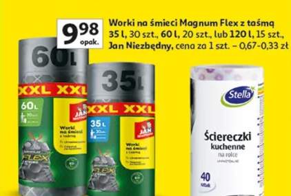 Worki na śmieci Magnum Flex z taśmą