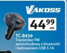 Transmiter FM samochodowy z bluetooth i ładowaniem USB 3.1 A
