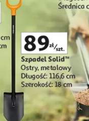 Szpadel Solid" Ostry, metalowy Długość: 116.6 cm Szerokość: 18 cm