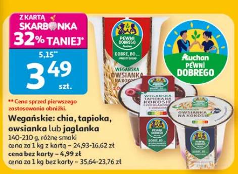 Wegańskie: chia, tapioka, owsianka lub jaglanka