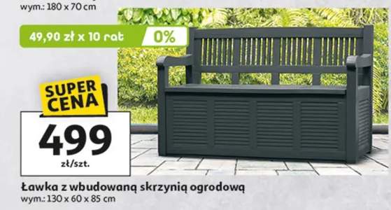 Ławka z wbudowaną skrzynią ogrodową