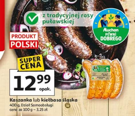 Kaszanka lub kiełbasa śląska