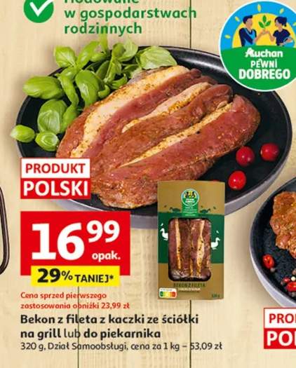 Bekon z fileta z kaczki ze ściółki na grill lub do piekarnika