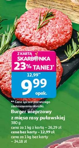 Burger wieprzowy z mięsa rasy puławskiej