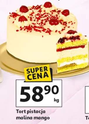 Tort pistacja malina mango