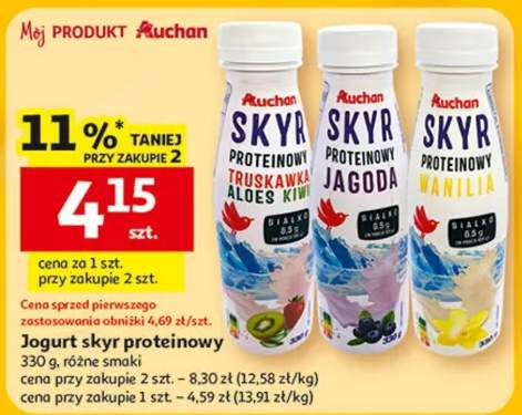 Jogurt skyr proteinowy różne smaki