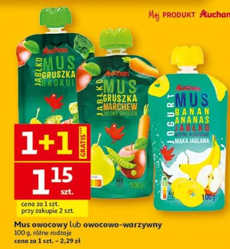 Mus owocowy banan-ananas-jogurt